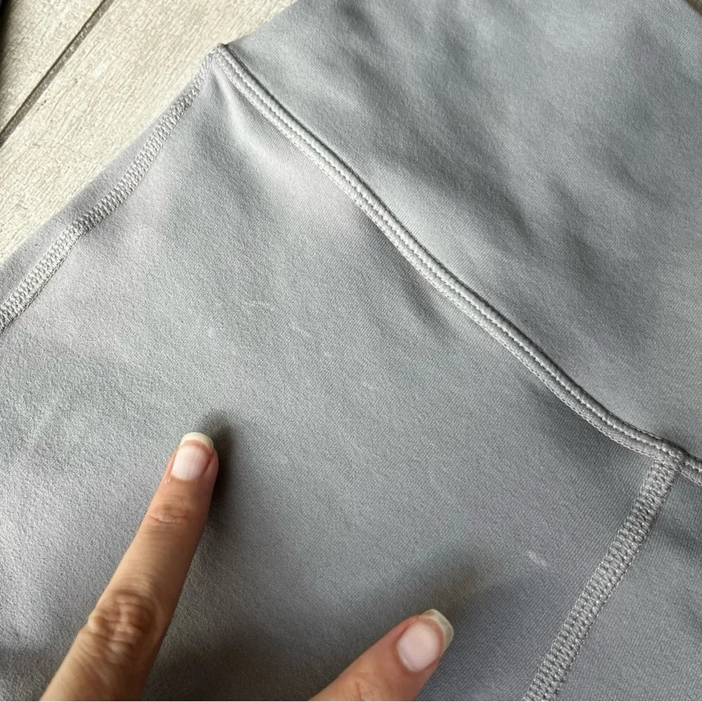 ALO Yoga Moto Leggings Small Gray High Rise Full Length Biker Yoga Athleisure